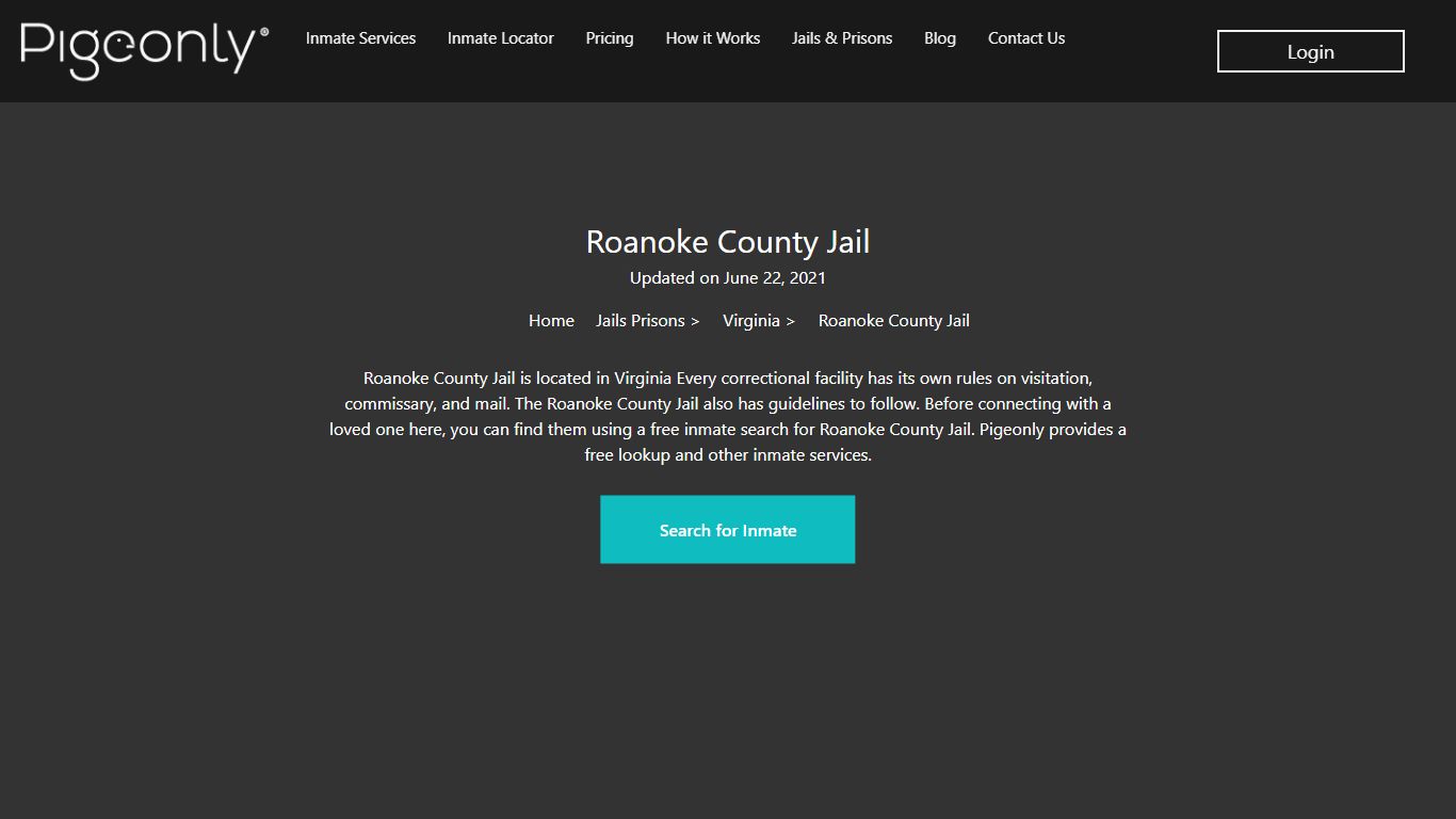 Roanoke County Jail Inmate Search | Virginia