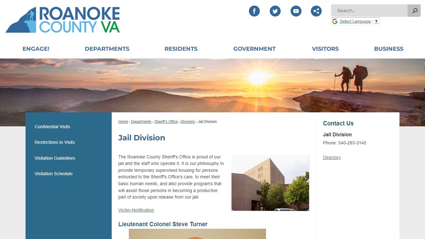 Jail Division | Roanoke County, VA - Official Website